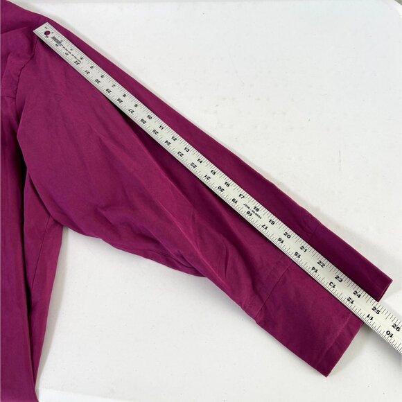 Denim & Co Microfiber 3/4 Length Coat Size 2X Purple Button Front A65636 NWT - Picture 8 of 12
